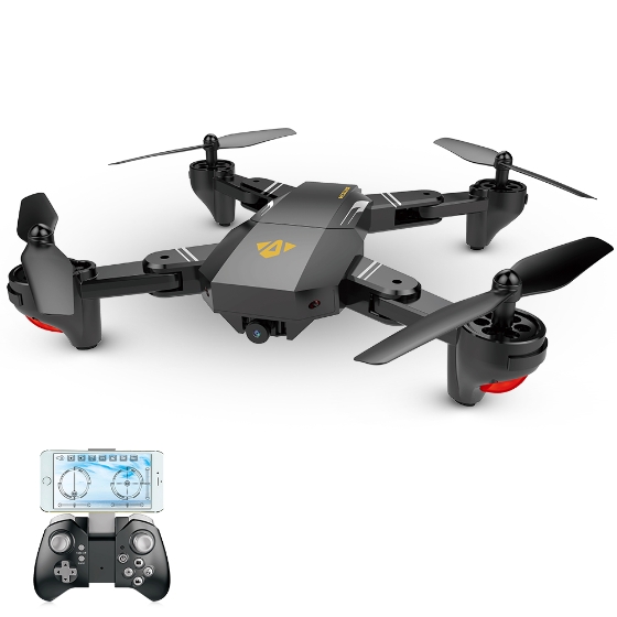 VISUO XS809W 2.4G Foldable Quadcopter Design, Features Evaluation with Coupon