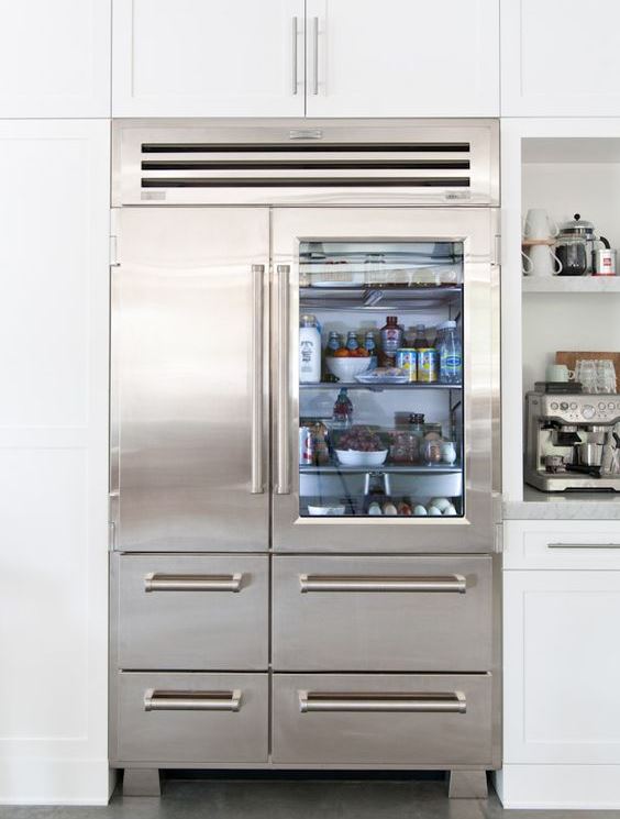 stainless steel fridge